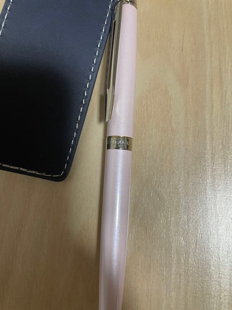 WATERMAN ballpoint pen in pink color with sleek design and silver accents