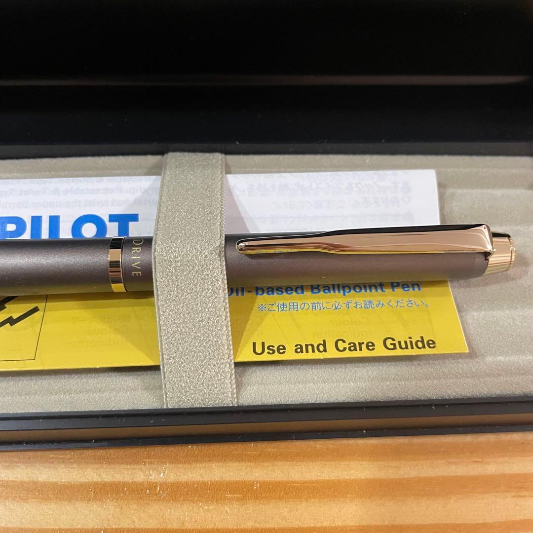 Copper PILOT Acro Drive oil-based ballpoint pen with dedicated case