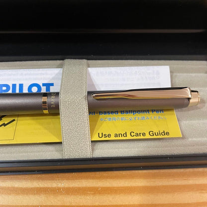 Copper PILOT Acro Drive oil-based ballpoint pen with dedicated case