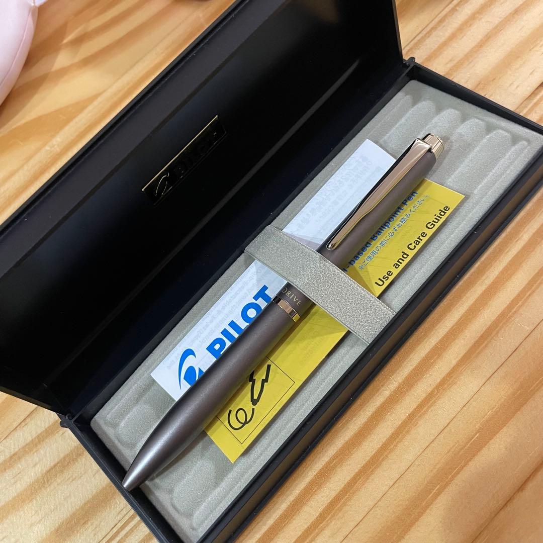 Copper PILOT Acro Drive oil-based ballpoint pen with dedicated case