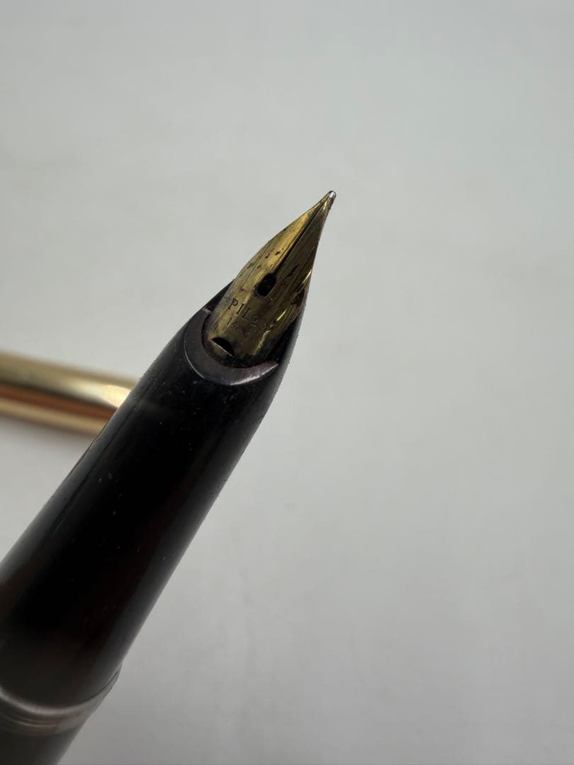 PILOT Fountain Pen with black body and 14K gold accents on a white background