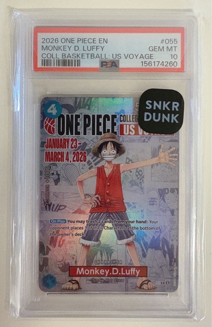 PSA 10 One Piece Luffy L — Japanese