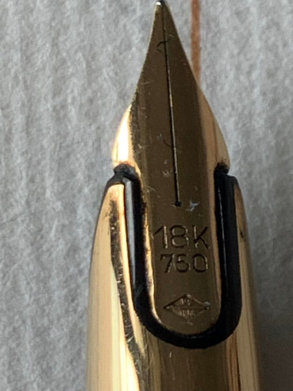 Waterman CF Fountain Pen with 18K gold nib model NO.0134 shown in used condition