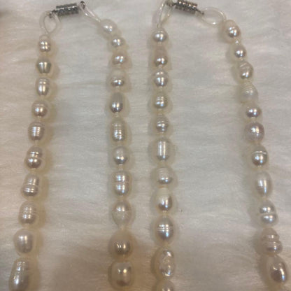 Akoya and Freshwater Pearl Necklace set with silver clasps totaling 83 grams