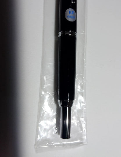 PILOT Capless Black fountain pen with extra fine nib shown with case and instruction manual