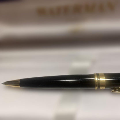 WATERMAN Expert Essential ballpoint pen in black and gold with twist mechanism and dedicated case