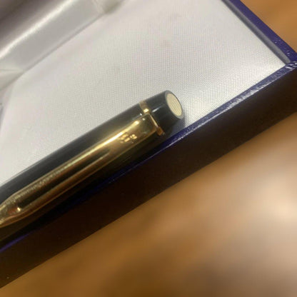 WATERMAN Expert Essential ballpoint pen in black and gold with twist mechanism and dedicated case