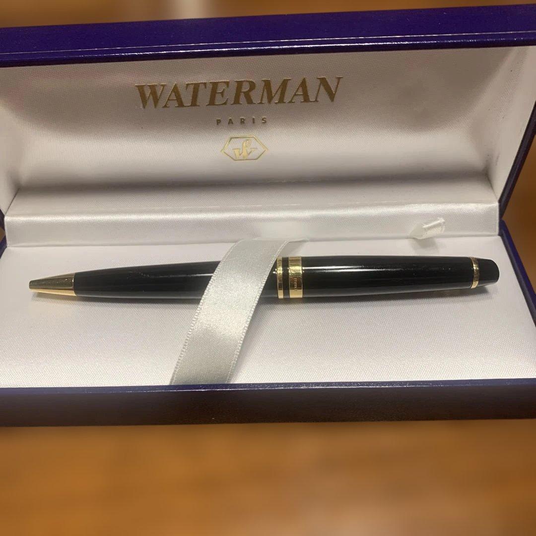WATERMAN Expert Essential ballpoint pen in black and gold with twist mechanism and dedicated case