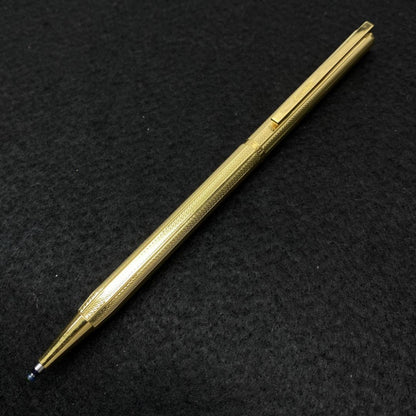 PILOT Grandee 22KGP gold ballpoint pen with black body and twist mechanism, includes refill, no visible damage