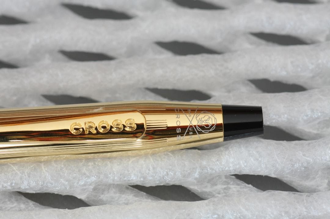 New Crossball Classic Century Gold PVD ballpoint pen in gold with black oil-based ink, unused