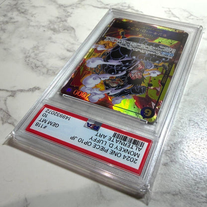 PSA 10 One Piece Monkey D. Luffy SEC — OP10-118 — Japanese
