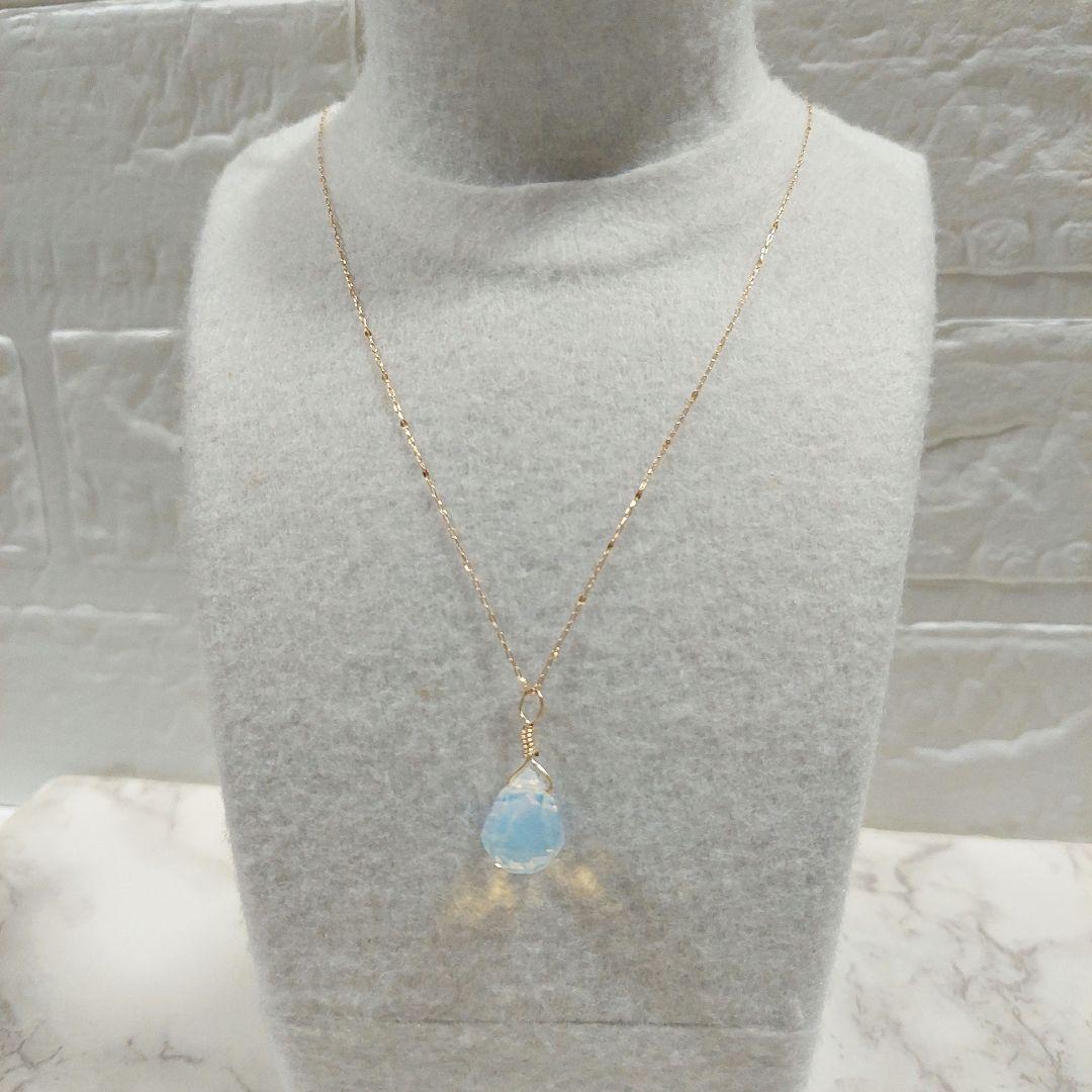 18K gold necklace 80cm long with a 1.5cm x 1.3cm K14gf pendant top