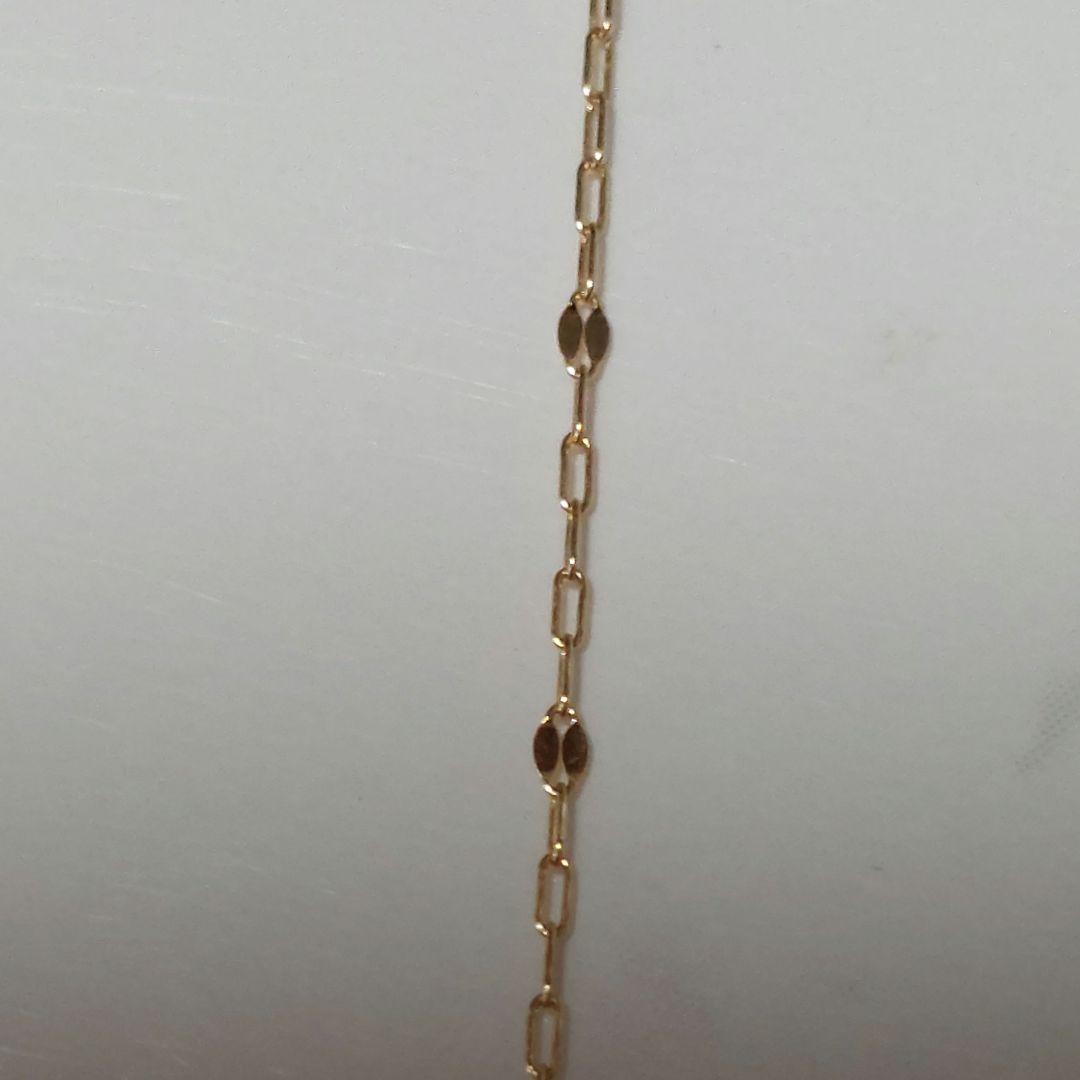 18K gold necklace 80cm long with a 1.5cm x 1.3cm K14gf pendant top