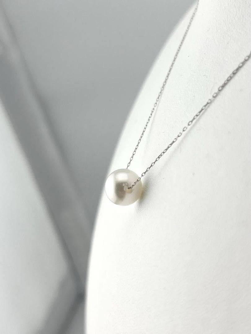 Akoya Pearl Thread Necklace 40cm length displayed on a white background showing lustrous pearls