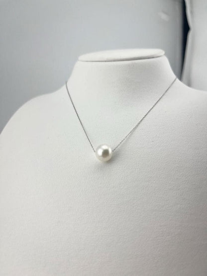 Akoya Pearl Thread Necklace 40cm length displayed on a white background showing lustrous pearls