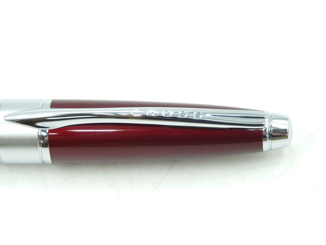 CROSS Apogee Twist Style Titanium Red Lacquer ballpoint pen in Duck Red color with case