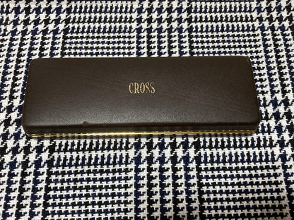 CROSS ballpoint pen with 14K gold overlay black ink and rare old logo made in USA