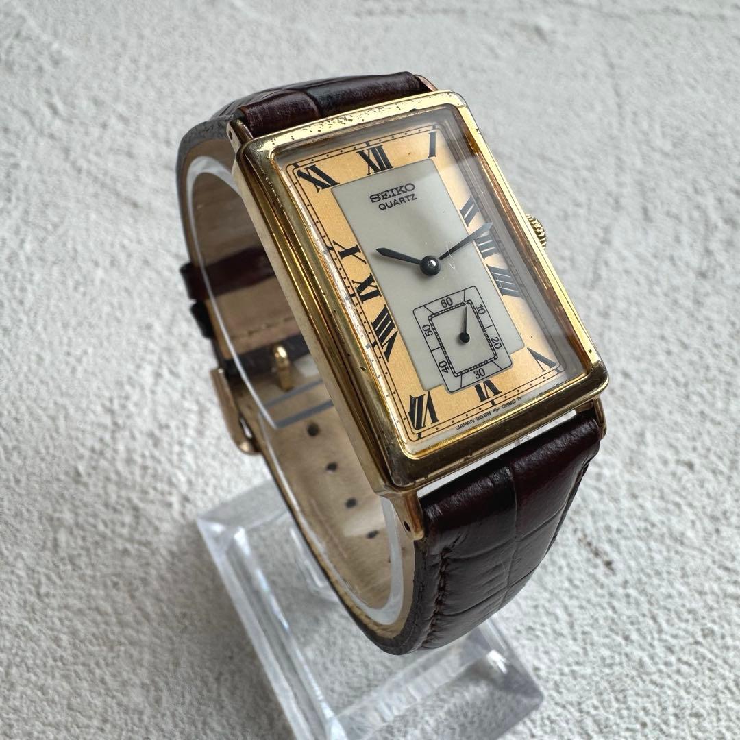 SEIKO Tank Vintage Roman Sumo Quartz Men's Watch — Japanese