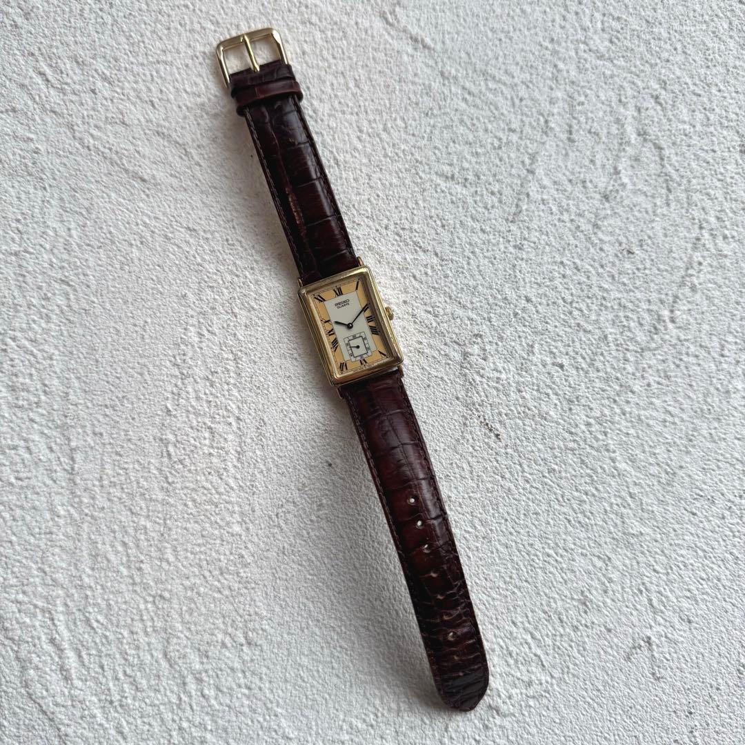 SEIKO Tank Vintage Roman Sumo Quartz Men's Watch — Japanese