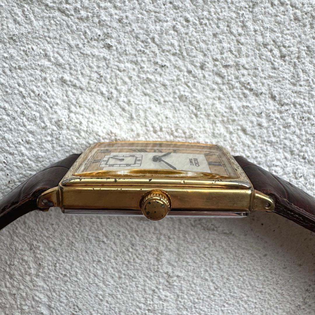 SEIKO Tank Vintage Roman Sumo Quartz Men's Watch — Japanese