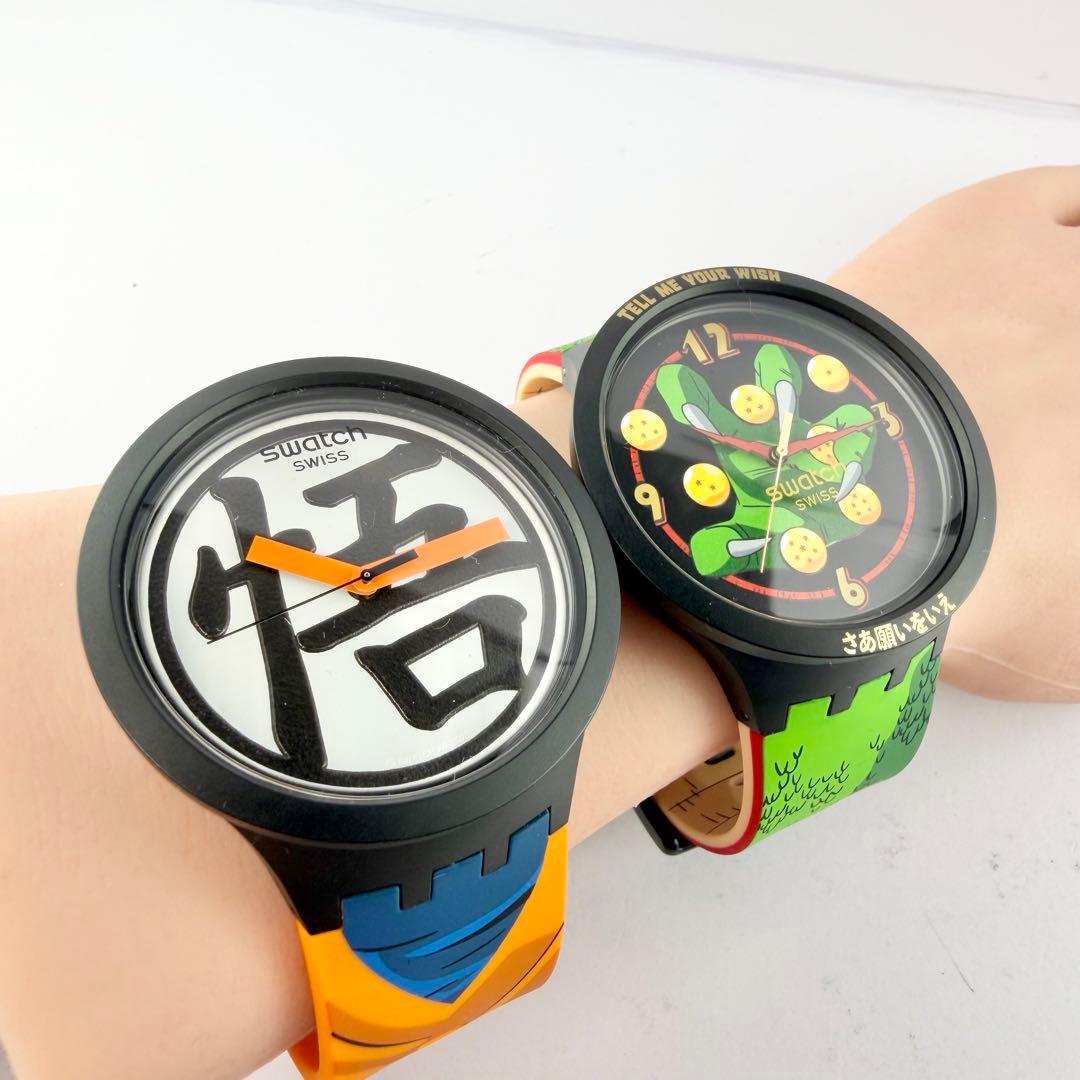 swatch Dragon Ball Z Shendo Son Goku Set Quartz Men's — Japanese