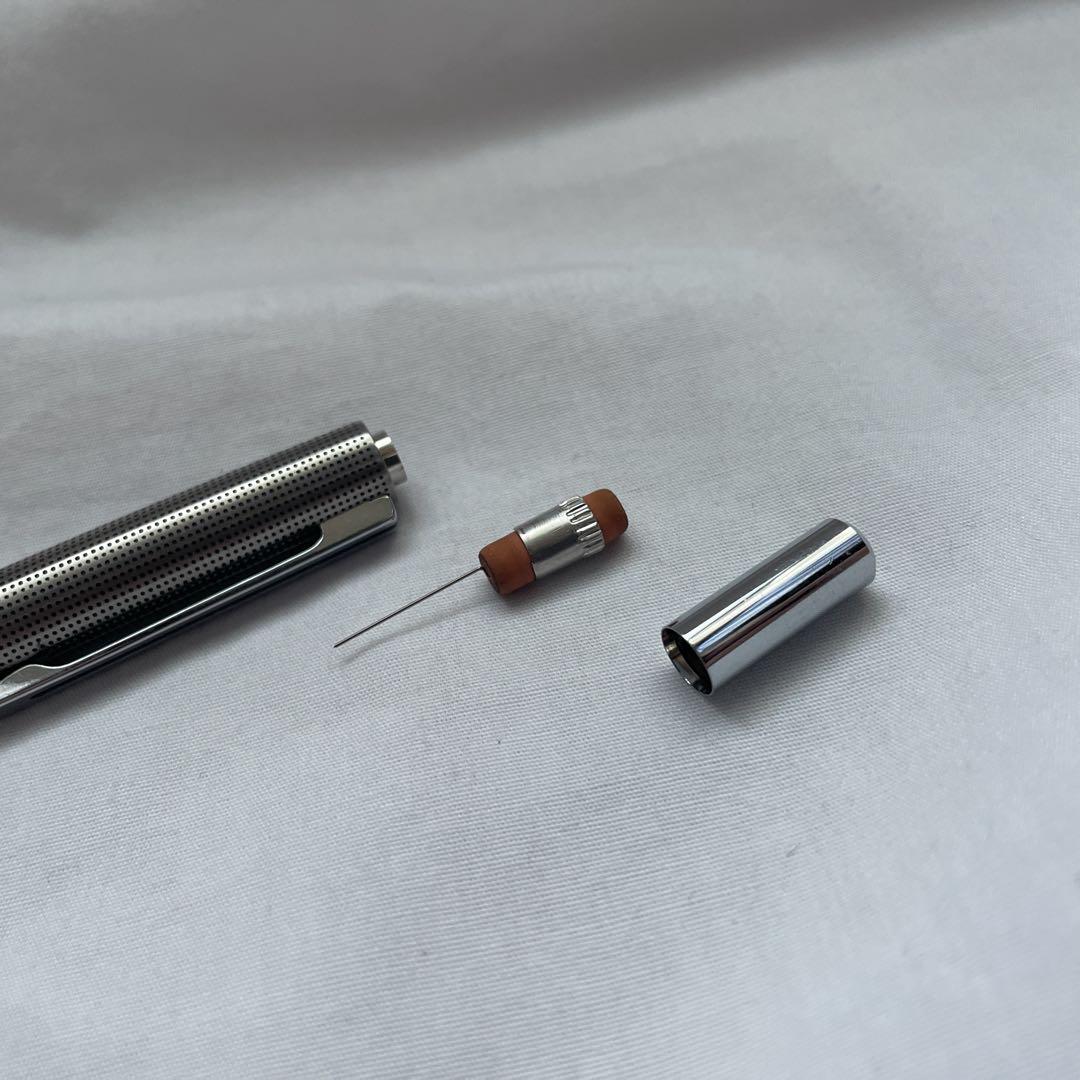 PILOT Silver Punching Metal Mechanical Pencil made of stainless steel with metal grip and mechanical lead mechanism