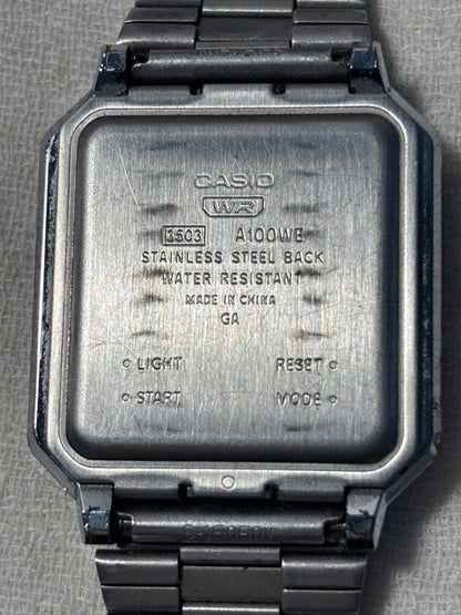 CASIO A100WE Digital Men's Watch — Japanese