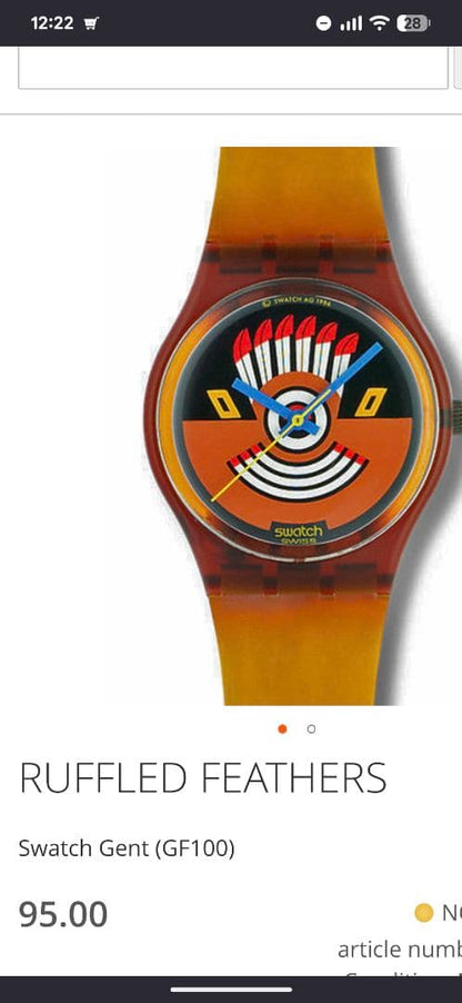 swatch GF100 Quartz Men's — Japanese