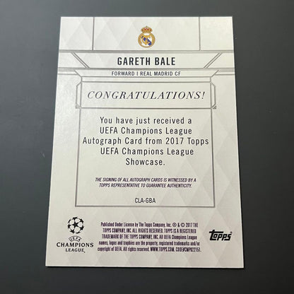 Gareth Bale Real Madrid Autographed Card — Japanese