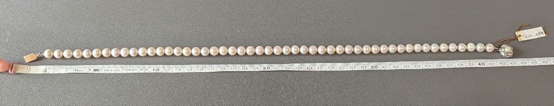Ayako Pearl Necklace 8mm P34 featuring 8mm pearls with silver clasp on 21cm necklace length