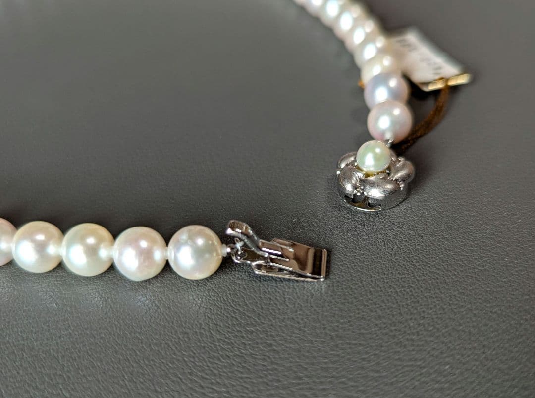 Ayako Pearl Necklace 8mm P34 featuring 8mm pearls with silver clasp on 21cm necklace length