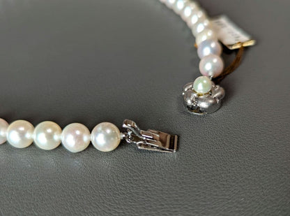 Ayako Pearl Necklace 8mm P34 featuring 8mm pearls with silver clasp on 21cm necklace length