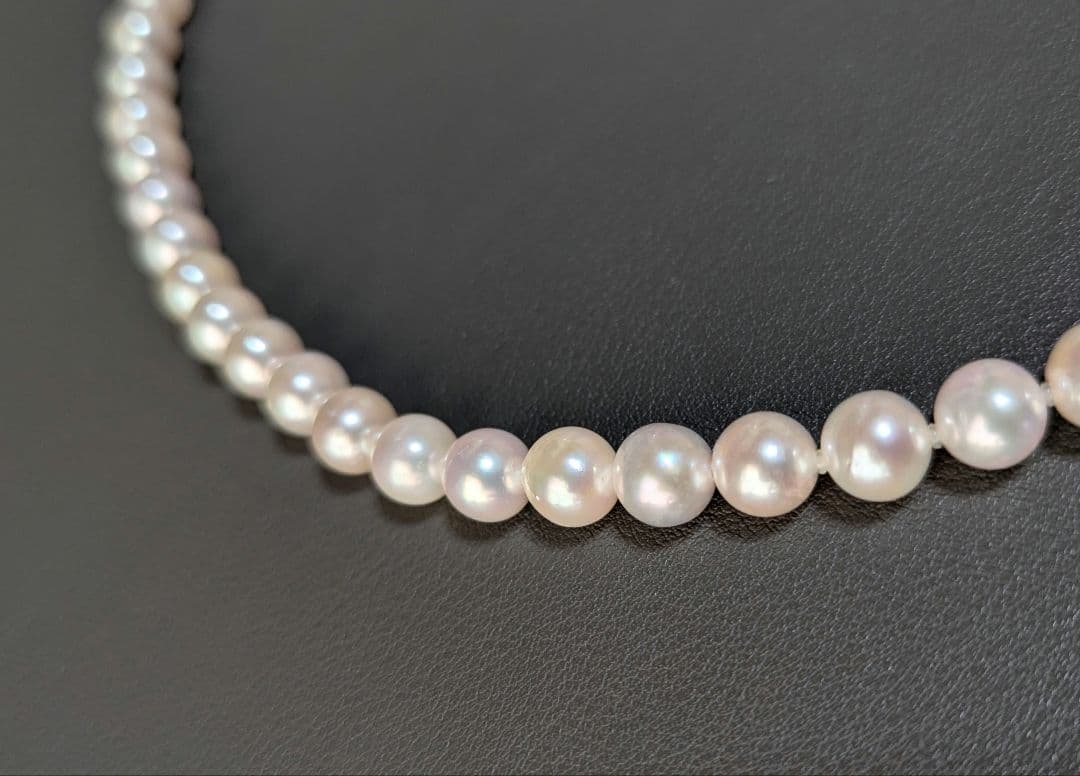 Ayako Pearl Necklace 8mm P34 featuring 8mm pearls with silver clasp on 21cm necklace length