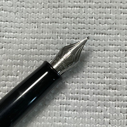 WATERMAN fountain pen with converter and black pen case holding three writing instruments