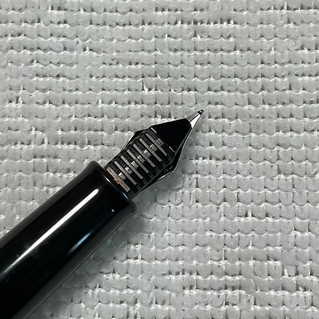 WATERMAN fountain pen with converter and black pen case holding three writing instruments