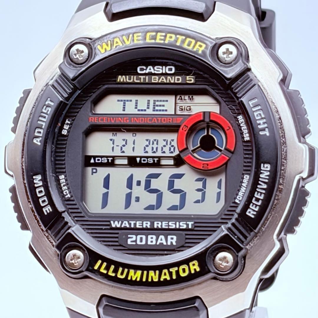 CASIO WAVE CEPTOR 20BAR Digital Men's Watch — Japanese