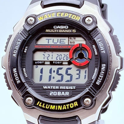 CASIO WAVE CEPTOR 20BAR Digital Men's Watch — Japanese