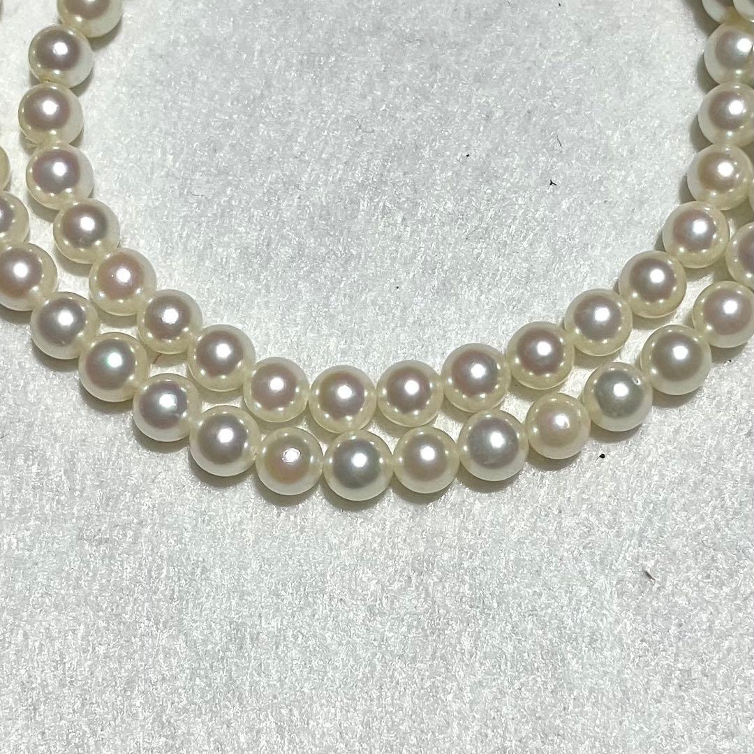 Akoya pearl necklace with small 5.5-6.0mm pearls measuring 41 cm in length