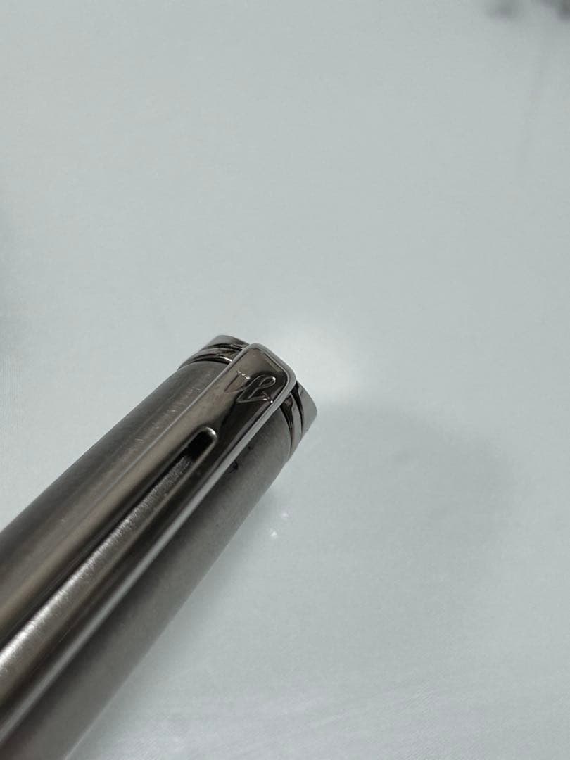 Waterman Hemisphere ballpoint and rollerball pen with stainless steel body engraved France and WATERMAN