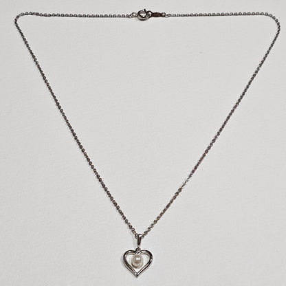Mikimoto vintage 5mm pearl necklace with sterling silver SV925 chain length 38cm from 1970s-1980s