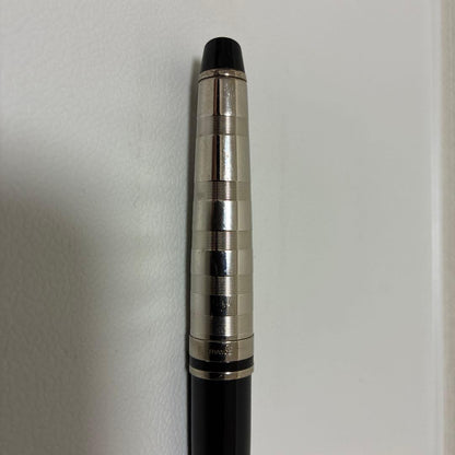 Waterman ballpoint pen in black and silver with metallic finish alongside its dedicated case