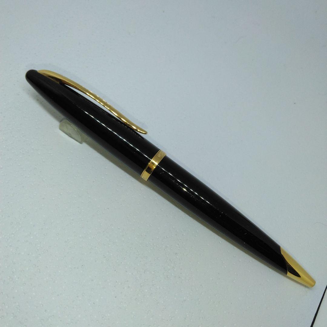 Waterman Karen ballpoint pen with black metal body and gold trim