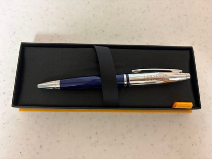 CROSS Ballpoint Pen LAB SERIES Collaboration Model in blue with silver trim and dedicated case
