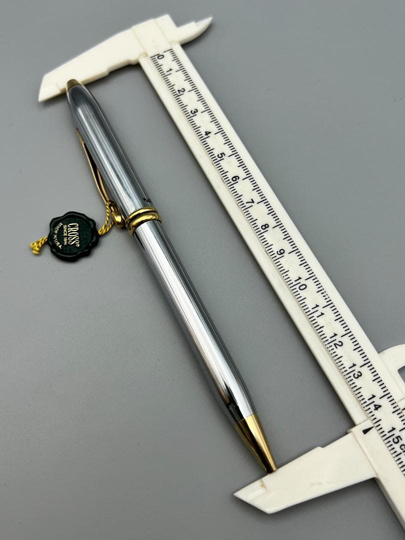 U.S. CROSS Townsend Ballpoint Pen with old logo, metallic finish, 31 grams, 14.6 cm length