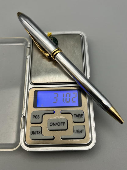 U.S. CROSS Townsend Ballpoint Pen with old logo, metallic finish, 31 grams, 14.6 cm length