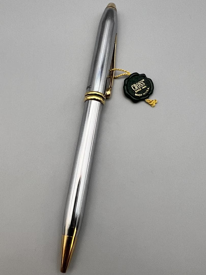 U.S. CROSS Townsend Ballpoint Pen with old logo, metallic finish, 31 grams, 14.6 cm length