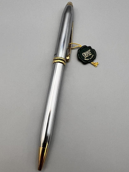 U.S. CROSS Townsend Ballpoint Pen with old logo, metallic finish, 31 grams, 14.6 cm length