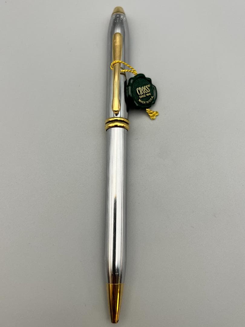 U.S. CROSS Townsend Ballpoint Pen with old logo, metallic finish, 31 grams, 14.6 cm length
