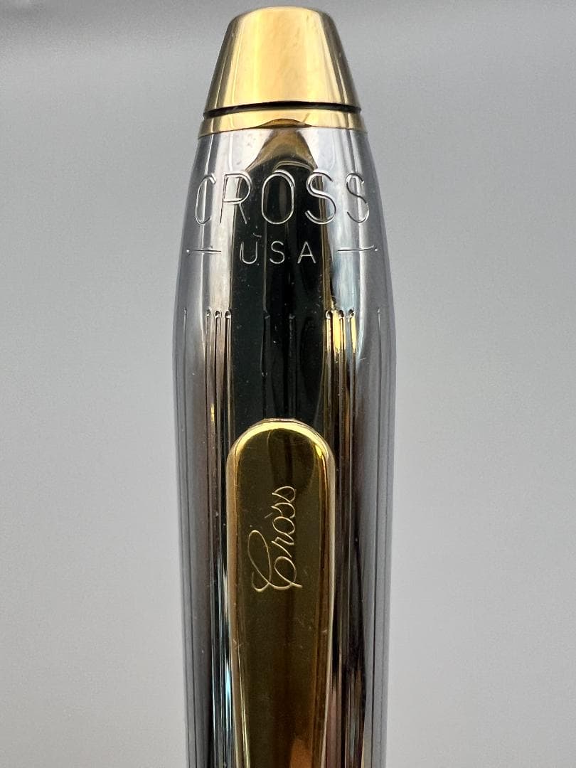 U.S. CROSS Townsend Ballpoint Pen with old logo, metallic finish, 31 grams, 14.6 cm length