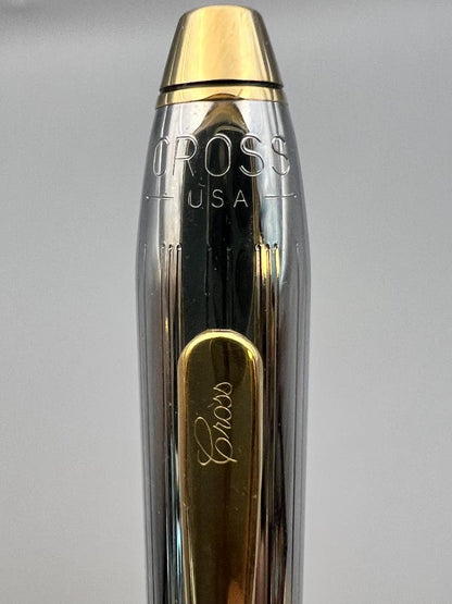 U.S. CROSS Townsend Ballpoint Pen with old logo, metallic finish, 31 grams, 14.6 cm length